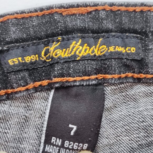 Southpole jeans low-rise black with gold details women's junior size 7 - Picture 6 of 15